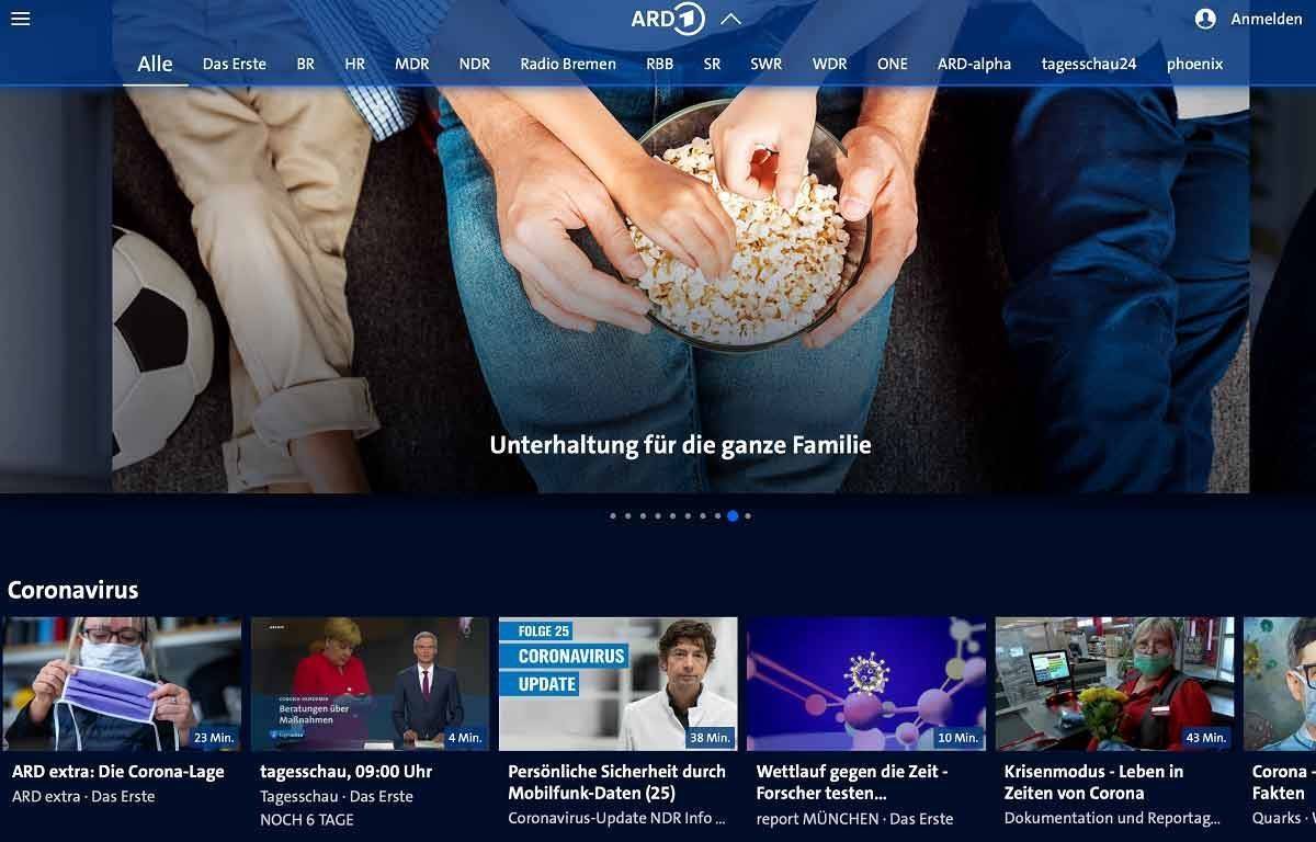 Die ARD- und die ZDF-Mediathek werden beim Login im Web ab sofort zusammengelegt.