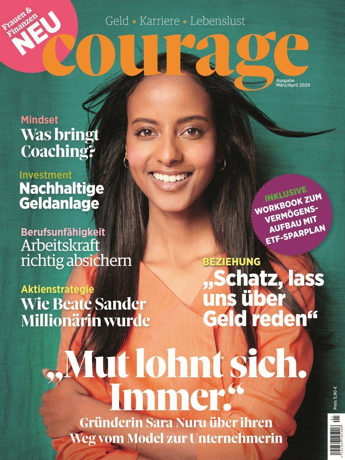 Das Cover der ersten "Courage"-Ausgabe.