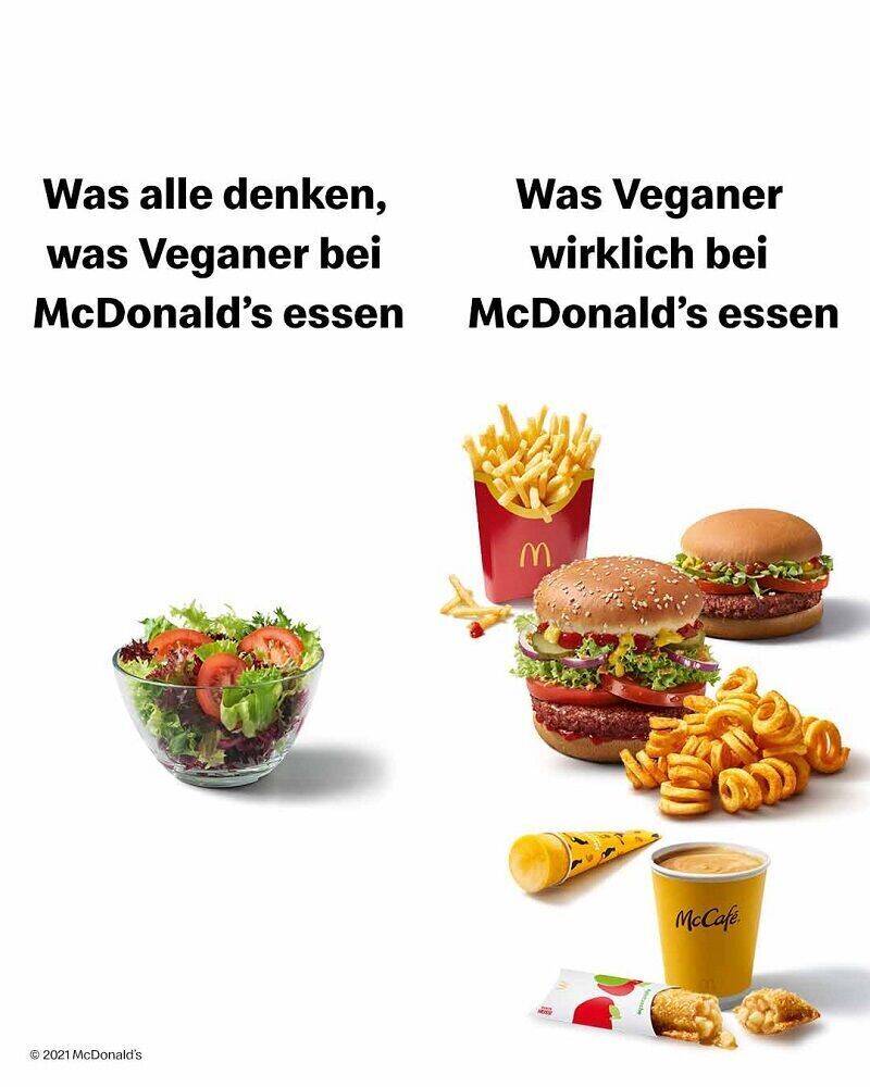 Im Veganuary gibt's bei McDonald's ein Big Vegan TS-Menü zum Sonderpreis.