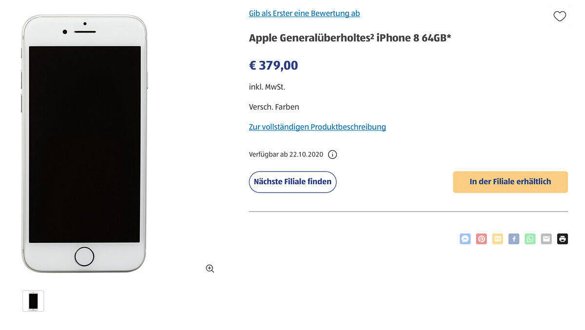 Gute Acht? Aldis generalüberholtes iPhone 8 ist günstig, aber kein Top-Schnäppchen.