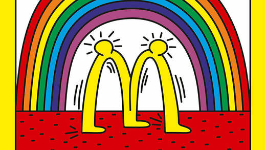 Happy Pride Month! Eine Neuinterpretation des McDonald’s-Logos von Sebas G. grupooma inspiriert von Keith Haring
