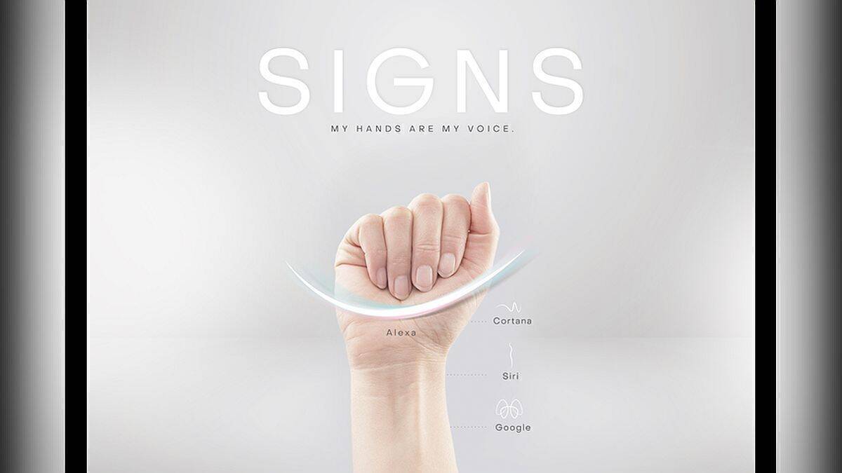 Mit Hilfe von "Signs" können Hörgeschädigte durch Gebärdensprache mit Sprachassistenten kommunizieren.