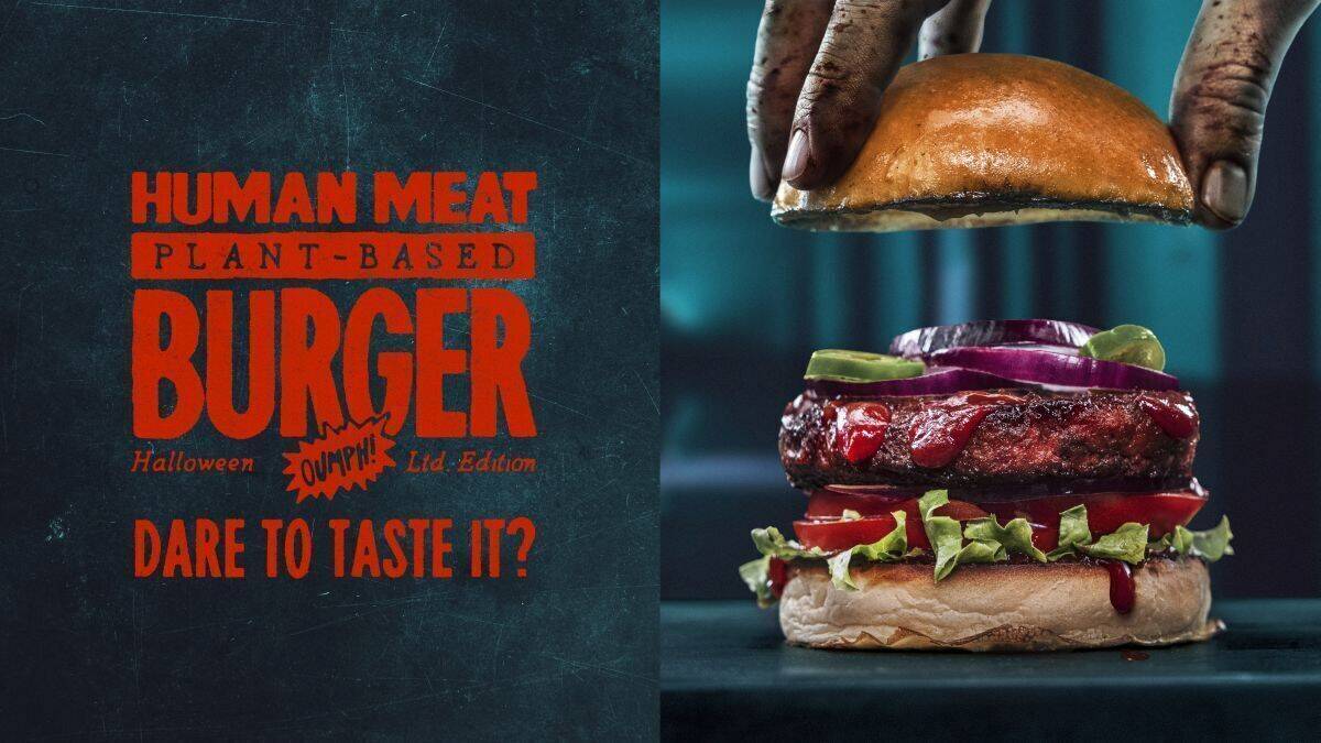 Für unerschrockene Veggie-Fans: der Human Meat Burger.