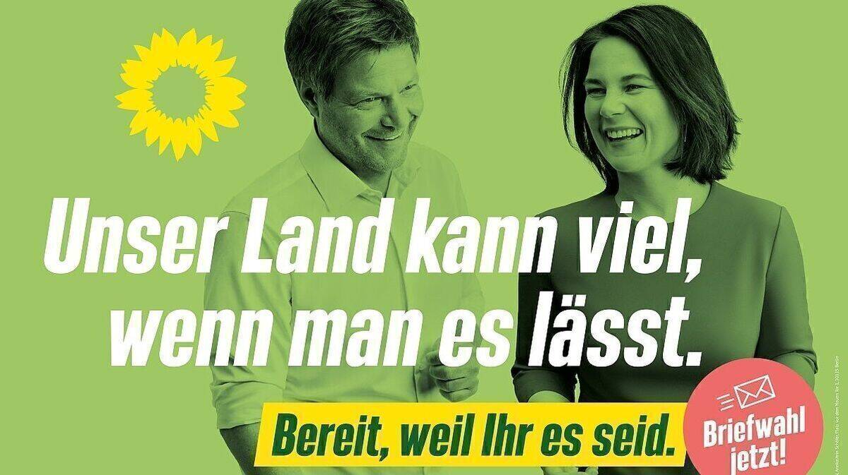Obwohl Annalena Baerbock Kanzlerkandidatin der Grünen ist, tritt sie in der Kampagne meist im Doppelpack mit Robert Habeck auf.