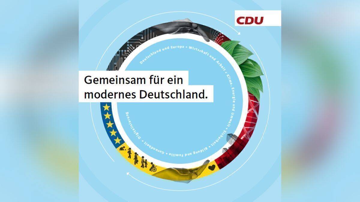 Der Kreis bildet das zentrale Designelement der CDU-Kampagne.