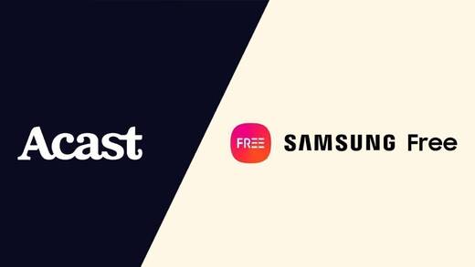 Mit diesem gemeinsamen Logo bewerben Acast und Samsung die neue Aktion.