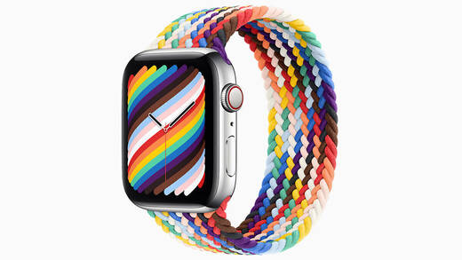 Over the Rainbow: Apples geflochtenes Watch-Armband Solo Loop Pride Edition ist cool und setzt Zeichen.