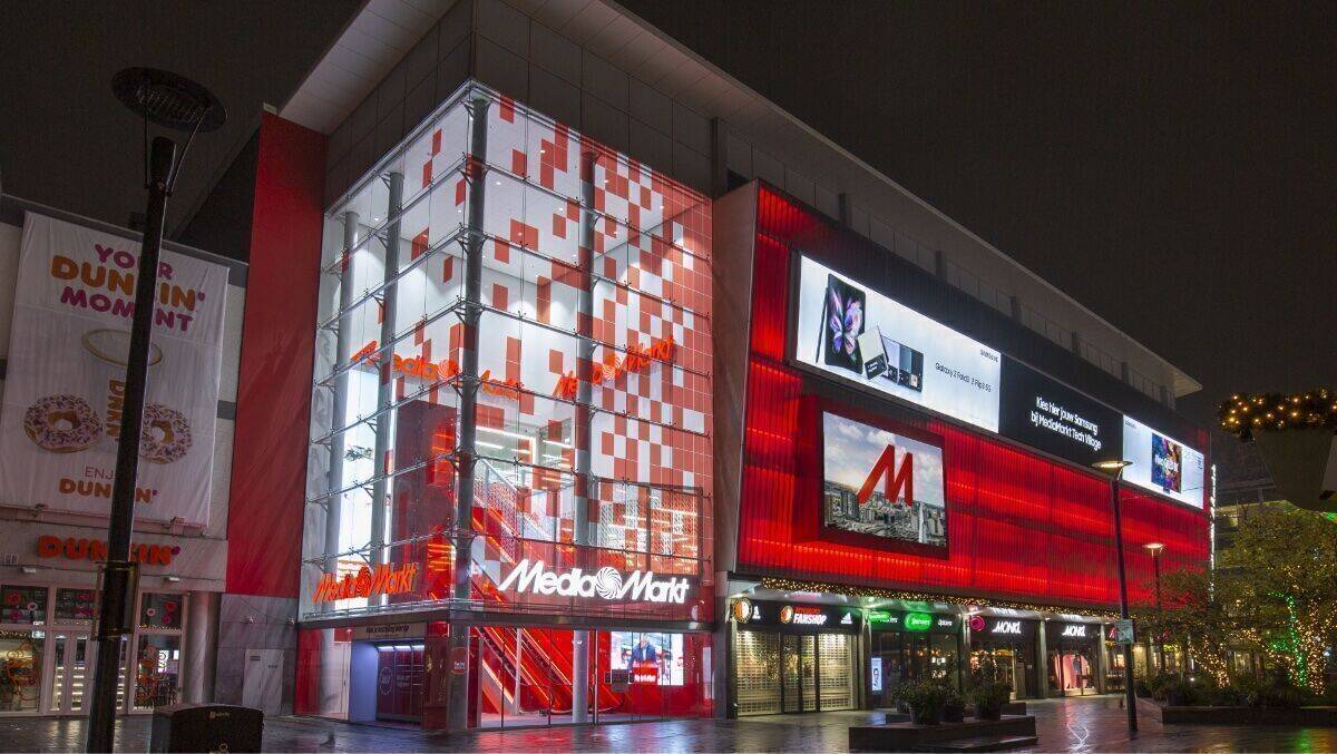 Der Leuchtturm von Rotterdam: Hier wird die Mediamarkt-Marke gestärkt. 